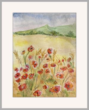 anne colman poppies on a string