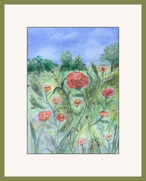 carol wellman poppies on a string