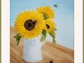chriisie b bumble bee on sunflower