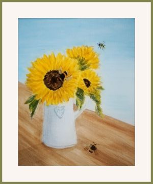 chriisie b bumble bee on sunflower