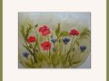 marian poppies on a string