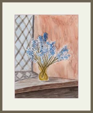 pam aliband vase of hyacinths